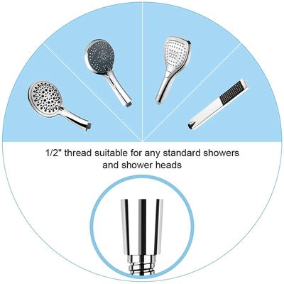 Selang Shower Stainless Steel 150cm, Selang Shower Fleksibel Chrome Dengan Kacang Kuningan