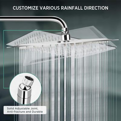 8 Inches Rain Shower Head, 0.8mm Wall Mounted Square Shower Heads